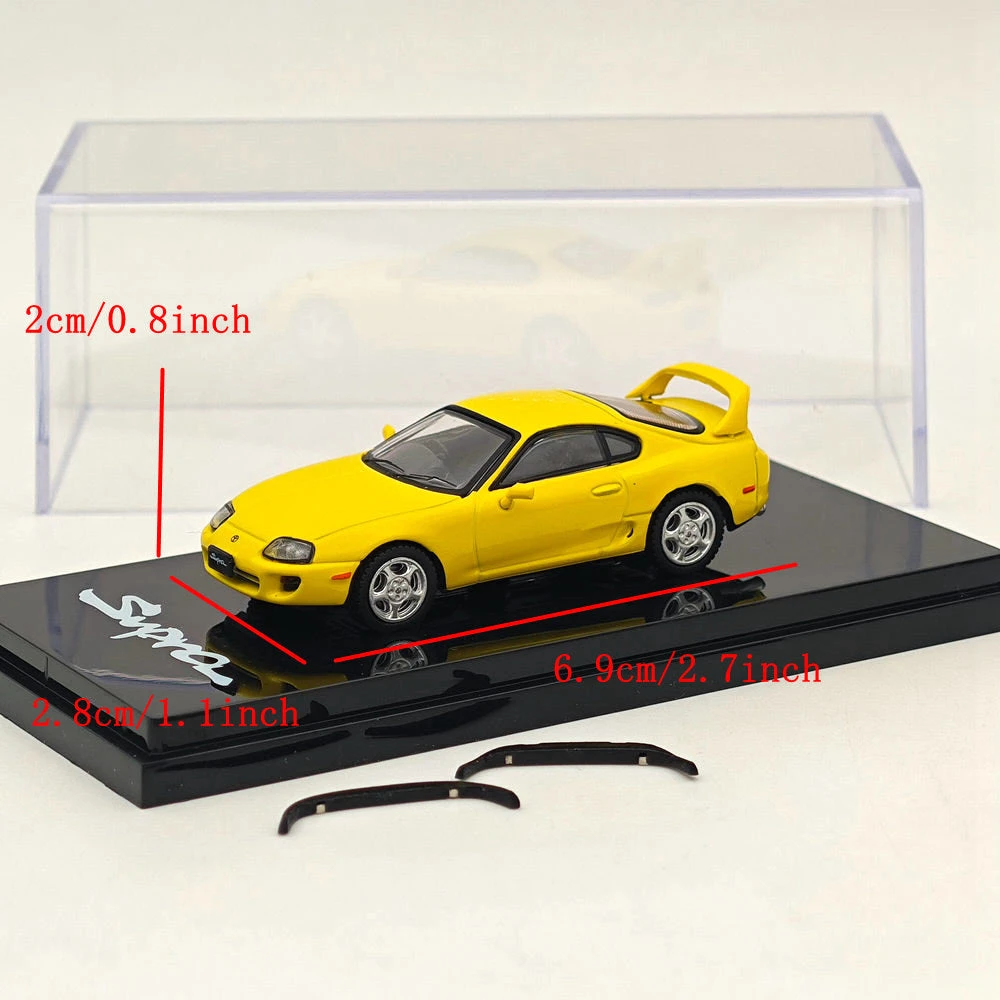 Hobby Japan 1/64 Toyota SUPRA RZ JZA80 With Active Spoiler Parts Yellow HJ642042Y Diecast Models Car Collection 7 Hobby Japan 1/64 Toyota SUPRA RZ JZA80 With Active Spoiler Parts Yellow HJ642042Y Diecast Models Car Collection - Image 7