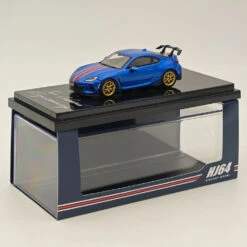 Hobby Japan 1:64 SUBARU BRZ STI Peaformance WR Blue Pearl With Stripe HJ642047DSBL Diecast Models Car Collection